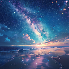 AI~御龙(UI设计师)采集到星空背景