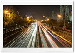 北京的晚上交通情况超高清壁纸适用于4K UHD宽屏台式机，平板电脑和智能手机