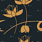 floral seamless pattern with flowers and leaves