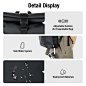 Amazon.com: Lekespring Rolltop Backpack Roll up 17" Laptop Backpack Waterproof Hiking Black Color : Electronics