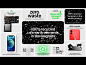 This may contain: an ad for the zero waste website with images and text on it, including cell phones