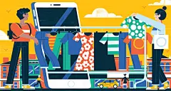 新媒体专业手绘！12 张扁平商业插画