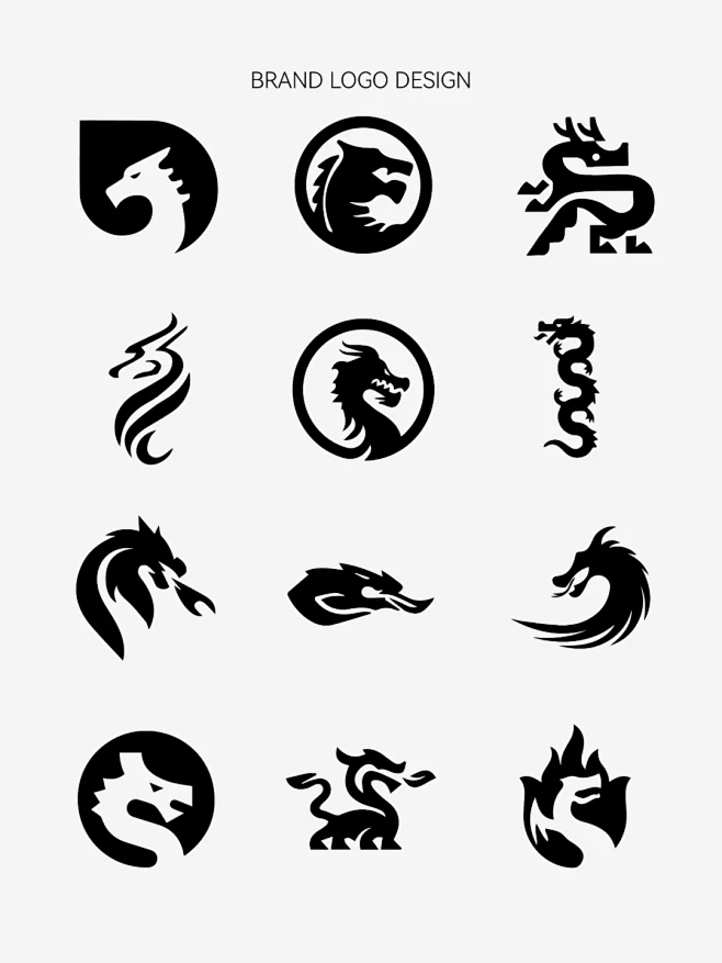龙的logo设计合集！简约大气！干货收藏！ - 小红书
