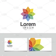 标志设计元素与名片模板。