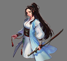 国风古风丨武侠姿势（女）-花瓣网|陪你做生活的设计师