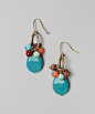 Look at this #zulilyfind! Turquoise & Coral Bead Drop Earrings by Fantasy World Jewelry #zulilyfinds