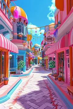 C4D电商商铺场景虚拟空间设计