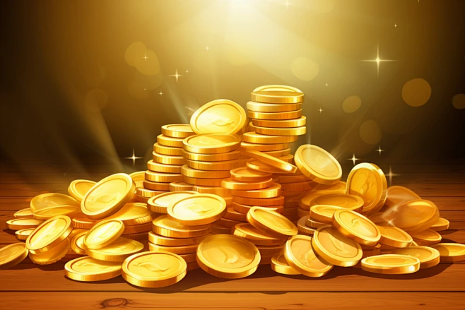 简约3d一堆金币素材图片-花瓣网