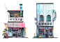"Tokyo Storefront" series : Watercolour illustration series of old Tokyo shopfronts.