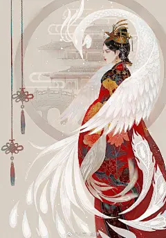 超仙的古风插画，好美！！吹爆神仙太太！！ 图|@山鬼--龍瑋 ​​​​
