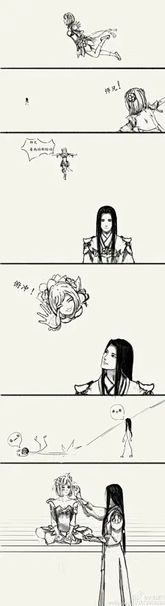 手绘小条漫《御风行之有爱的同门师兄》 @天下3