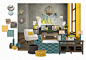 Teal and yellow living room @Abby Christine Christine Christine Cullum I love this color combo: 