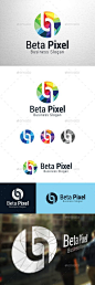 Beta Pixel Letter p & b - Logo Design Template Vector <a class="pintag searchlink" data-query="%23logotype" data-type="hashtag" href="/search/?q=%23logotype&rs=hashtag" rel="nofollow" title=&