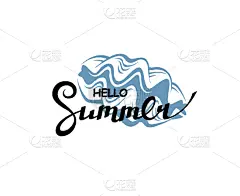 你好,贝壳,夏天,文字,单词,信函,动物,品牌名称,海螺,标签