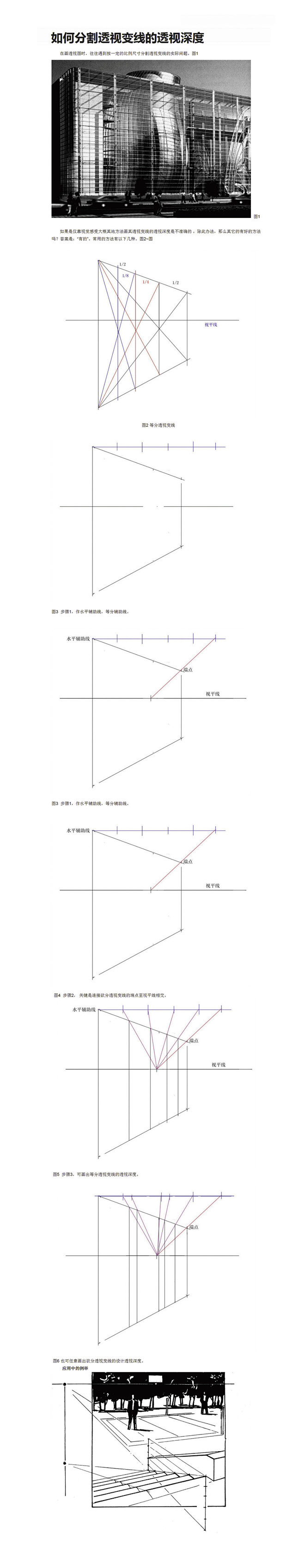 透视变线的平均分割