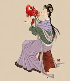 《韩国插画设计：古典人物系列》 #采集大赛#