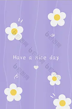 紫色清新小花花手机壁纸图片素材