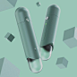 Portable sanitizer bottle comes with a UV chamber to store/disinfect your face mask | Yanko Design