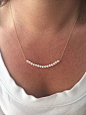 Freshwater pearl bridal necklace: 