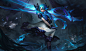 General 4096x2418 Gwen (League of Legends) League of Legends Riot Games fantasy girl 4K GZG PC gaming video game girls fan art video game characters fantasy art blue hair long hair heterochromia dress