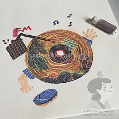 my sketchbook I with oil pastels（1） : 春节回家，没有带任何画具，想的是利用这短暂的时间多陪陪亲人。偶然间在朋友圈看到有姑娘用油画棒涂鸦，喜欢的不得了。于是翻出了大学买来却一直闲置的油画棒，走上了这条不归路！