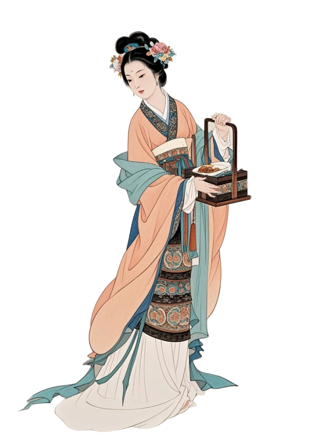 人物-汉服仕女，春秋战国，战国袍，上衣下裳，zxs (1)-花瓣网