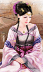  文化艺术 美女人物 插画手绘 美女/帅哥 古装人物 嘀咕图片