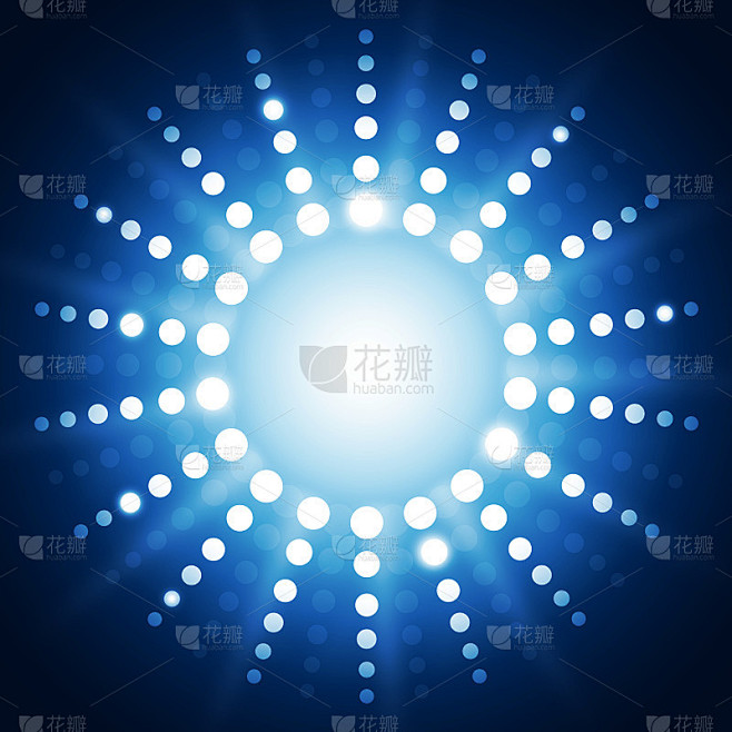 圆形发光点的插图