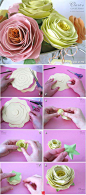 DIY paper roses: 