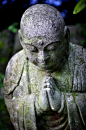 A small Buddhist statute at Hase-dera temple, Kamakura, Japan