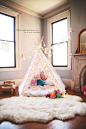 Create a magical place for your precious ones to go to bed: Kid's teepee bed by Le Zoe Musings