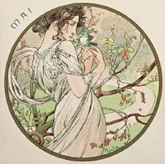 穆夏海报人物设计绘画 (6)