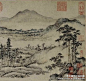 #山水画#【 元 朱德润 《秀野轩图》】卷，纸本，淡设色，28.3×210cm，1364年作，北京故宫博物院藏。“秀野轩”是朱德润的朋友周景安的读书场所。图写溪山平原，林木清森之景，构图采用全景式构图、取平远法，笔墨清雅苍润，设色清雅明快。是作者晚期由“李郭”画派向“董巨”画派风格转变的作品。
