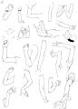 动漫插画人物的手肘怎么画示范素材  肩部手肘各个角度示范图片_www.youyix.com