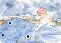 鱼与雨语采集到宫崎骏 动漫 人物 插画 海报