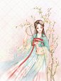 海棠_阿祈__插画师作品_涂鸦王国gracg.com