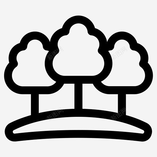 景观绿化山丘图标 标志 UI图标 设计图片 免费下载 页面网页 平面电商 创意素材