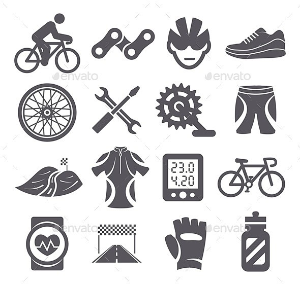 骑自行车图标-杂项图标Biking Ic...