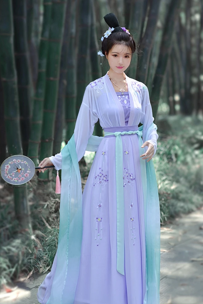 如梦霓裳汉服女装对襟襦裙[丁香结]十六传统刺绣绣花夏季日常原创-淘宝网-花瓣网