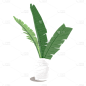 手绘风-植物元素贴纸-盆栽
