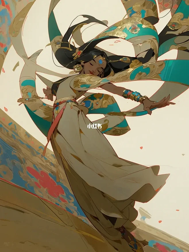 {AI系列}东方插画（场景，角色）（卡通...