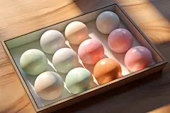 美食甜点麻薯插画图片