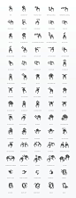 Outline Hand Finger Gesture Vector Icon Set