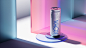 enegry drink Packaging neon miami color japan mental 3D Magic  