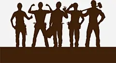 手绘卡通人物剪影矢量图高清素材 装修 免费下载 页面网页 平面电商 创意素材 png素材