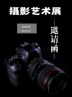 简约创意摄影展海报素材
