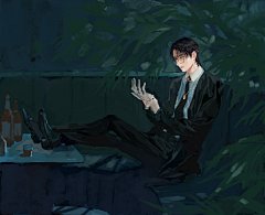 现言·帅气·邪魅· 插画壁纸  作者：红小时