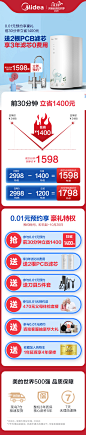 美的净水器家用直饮自来水过滤器智能RO净水机大象600G官方旗舰店-tmall.com天猫