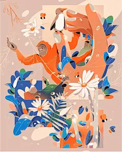 插画师分享NO.20｜英国插画师Nuria Boj : 这是一位来自英国的插画师。 画面内容丰富多彩，颜色清亮，造型准确独特。 扁平的插画风格又含有空间感和立体感。#插画  #插画师  #插画师分享  #插画分享  #绘画
