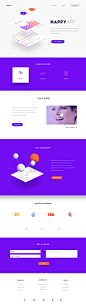 Happy App Landing page : Web landing Page for mobile app that tells you more about your happiness